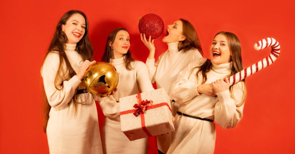 Quatuor vocal de Noël composé de quatre chanteuses